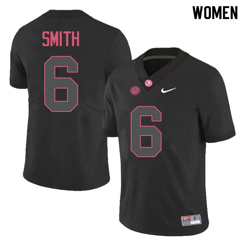 Women #6 Devonta Smith Alabama Crimson Tide College Football Jerseys Sale-Black
